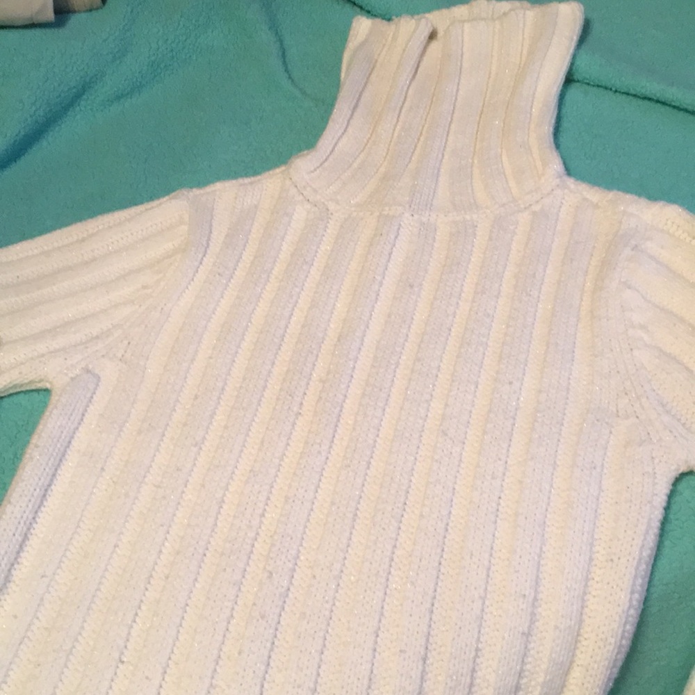 Cream with some glitter turtleneck sweater